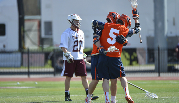 No. 1 Syracuse pulls out 9-7 win over No. 13 Colgate behind 2 late goals from Nicky Galasso