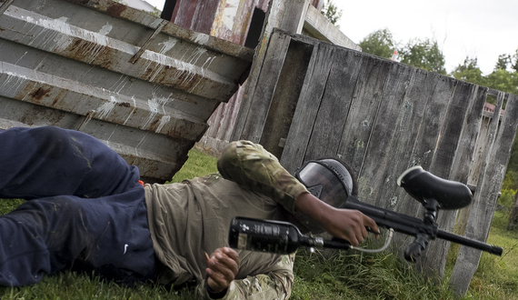 Gallery: Syracuse football partakes in paintball on last day at Fort Drum