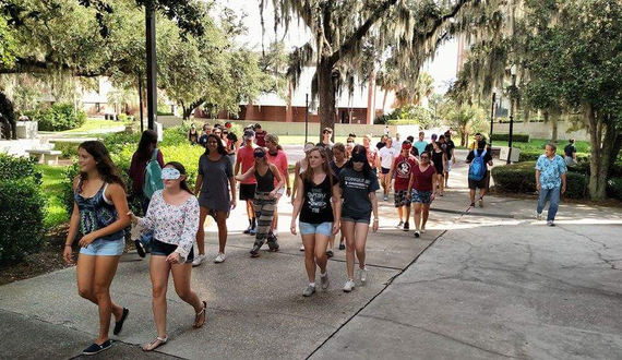 Professor at Florida State University teaches class to combat stereotypes about the blind