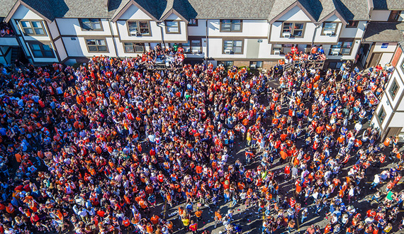 Gallery: Students gather in Castle Court before, after Elite 8 games