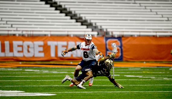 Luke Schwasnick&#8217;s tenacity and size help Syracuse lacrosse win ground balls on faceoffs