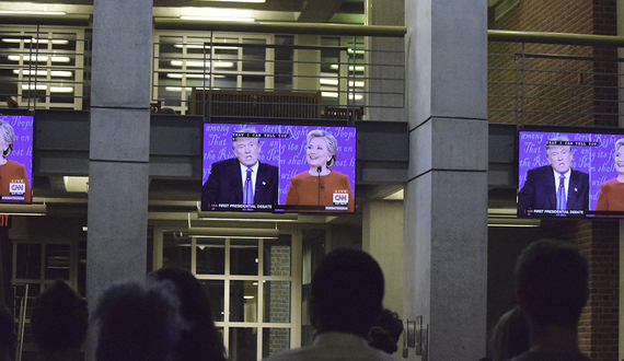 Syracuse University students amused by 1st presidential debate