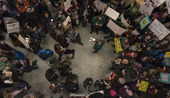 Hundreds protest at Syracuse airport amid national outrage over Trump’s immigration ban