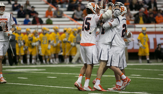 No. 6 Syracuse men&#8217;s lacrosse cruises to season-opening victory over Siena, 19-6