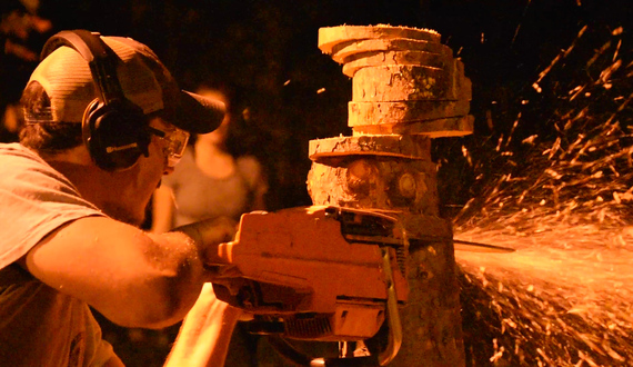 Video: See how the ESF Woodsmen chop wood competitively