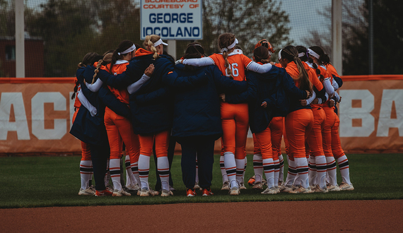 SU softball players defend coach Shannon Doepking