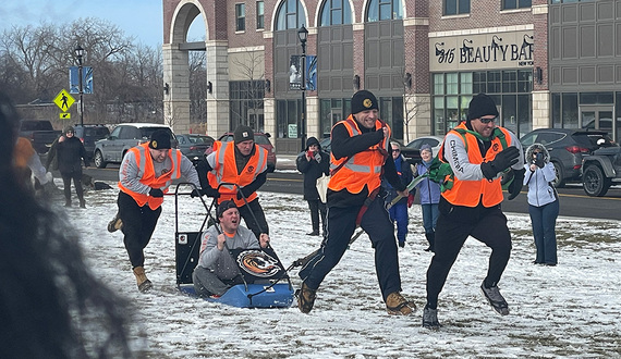 Human Dogsledding event raises money for Helping Hounds Dog Rescue