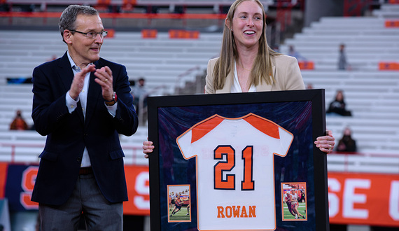 Katie Rowan Thomson&#8217;s jersey retirement reflects her decorated career at SU