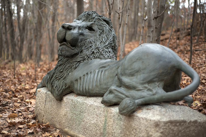 In loving memory: Lion statue serves as memorial for beloved member of Haggerty family 30 years later