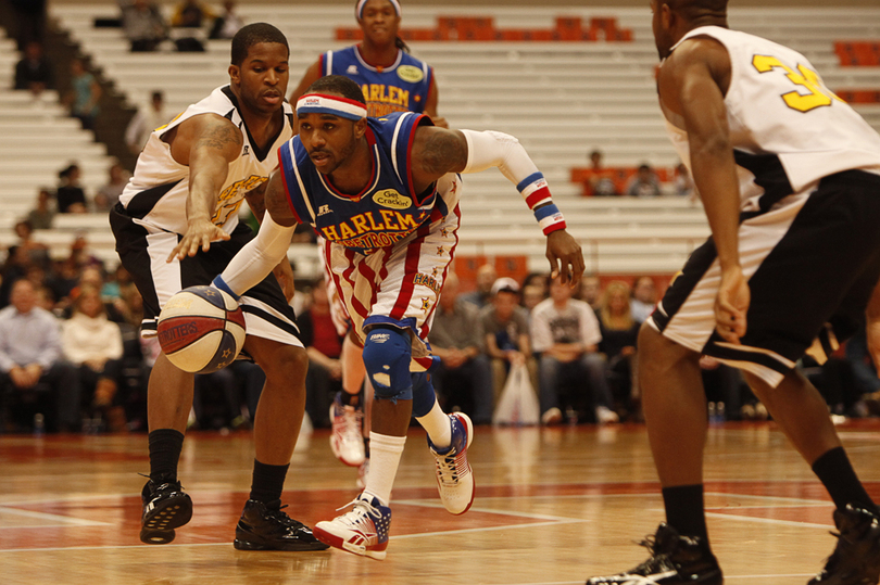 Globetrotters thrill Carrier Dome crowd with fans-choice rules, hijinks in 114-100 win against Global Select