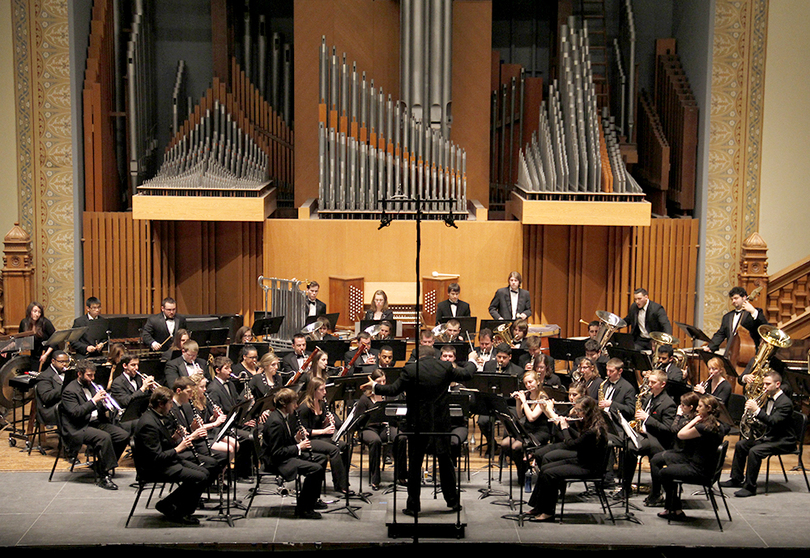 SU Wind Ensemble engages audience at Setnor Music Hall for final performance of season