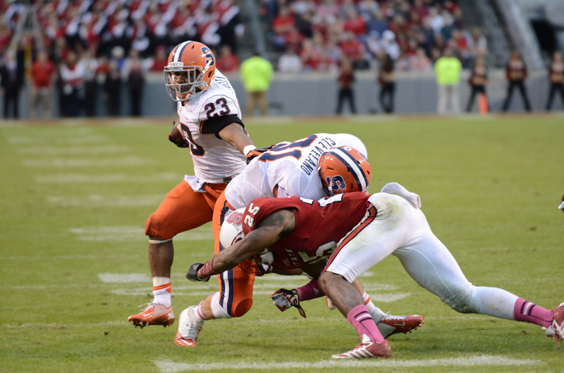 RUNNING WITH THE PACK: Syracuse turns to running game to beat North Carolina State 24-10