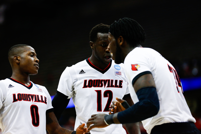 Louisville uses balanced scoring effort, pulls away late in 75-65 Sweet 16 win over N.C. State in Carrier Dome