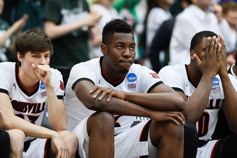 Louisville locker room expresses despair after Elite Eight loss to Michigan State