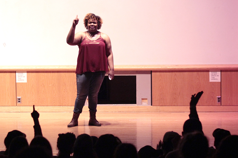 Syracuse University freshman LaNia Roberts gives motivational speech about self-love