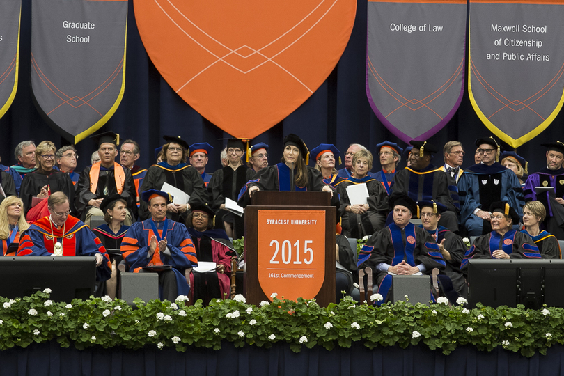 Mary Karr uses personal experiences to offer graduates advice in commencement speech