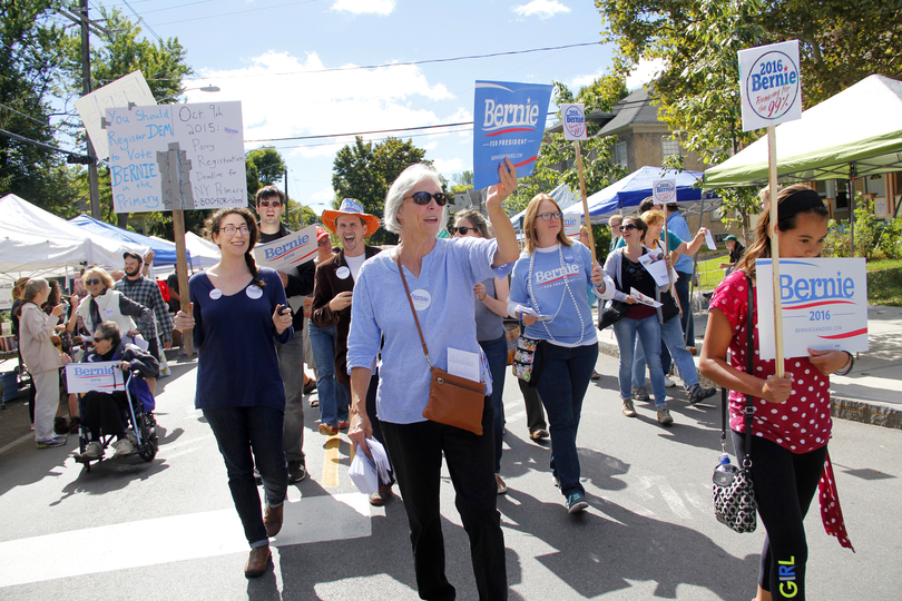 Community rallies for Bernie Sanders at Westcott Street Cultural Fair