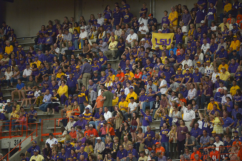 LSU fans turn out in force for game at Syracuse