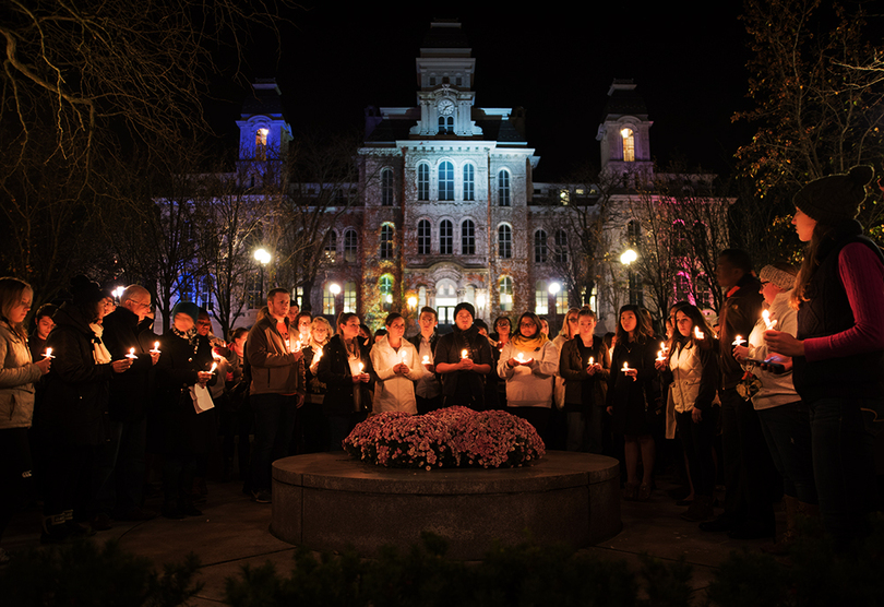 SU community holds candlelight vigil for victims of recent terrorist attacks