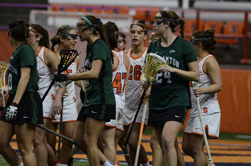 Kelzi Van Atta scores 3 goals in No. 3 Syracuse&#8217;s 9-6 win against Binghamton