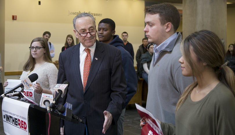 Sen. Chuck Schumer visits Syracuse University to discuss college affordability