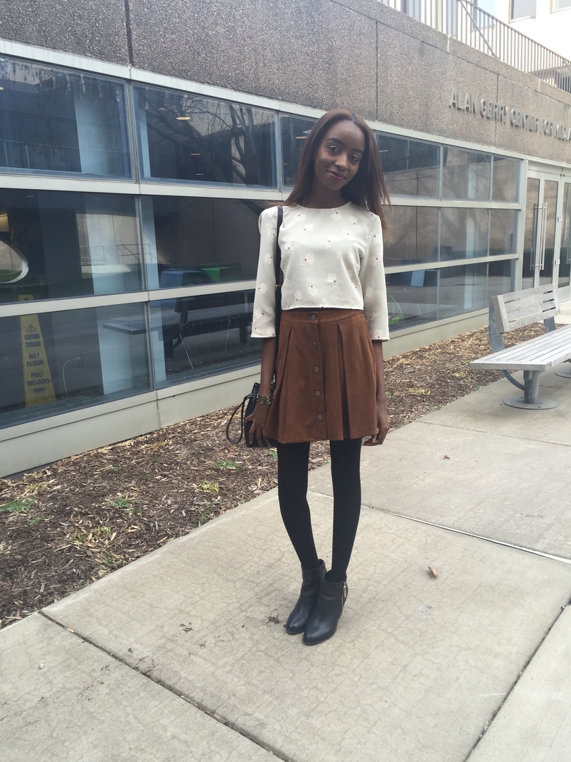 Student wears runway-inspired looks in the classroom