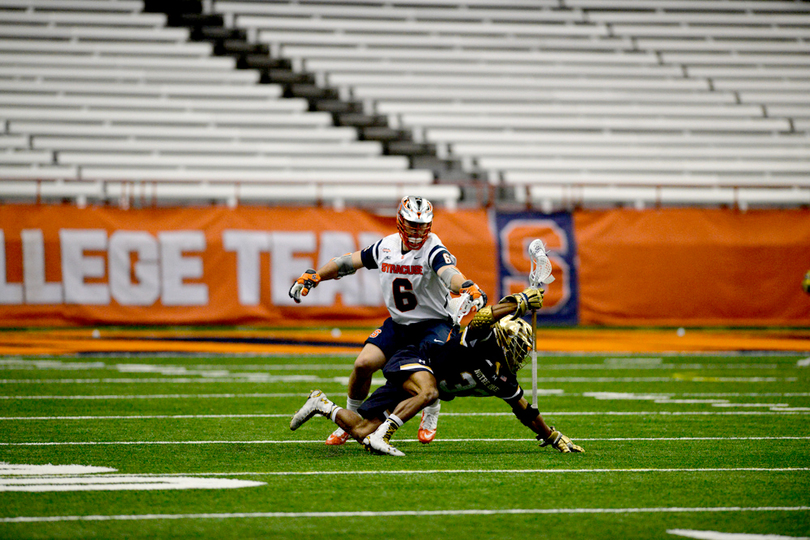 Luke Schwasnick&#8217;s tenacity and size help Syracuse lacrosse win ground balls on faceoffs