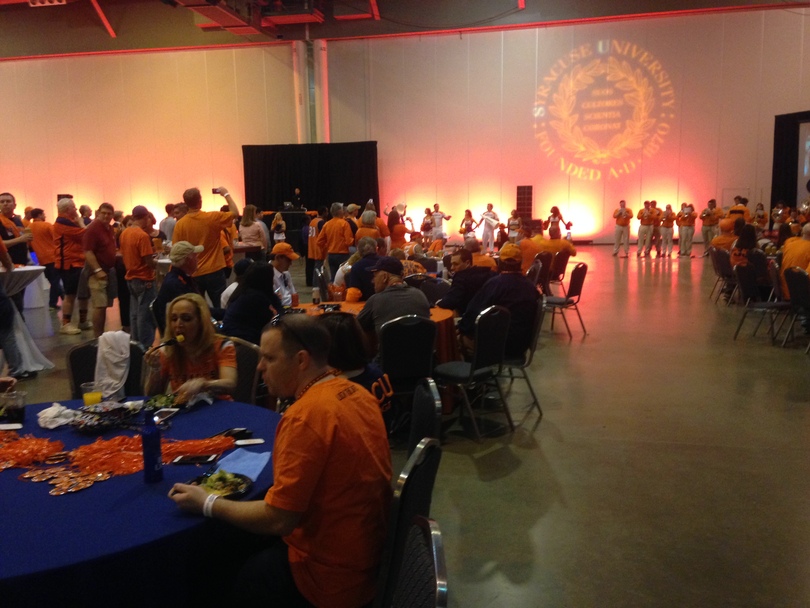 Syracuse fans celebrate in Houston before Final Four game