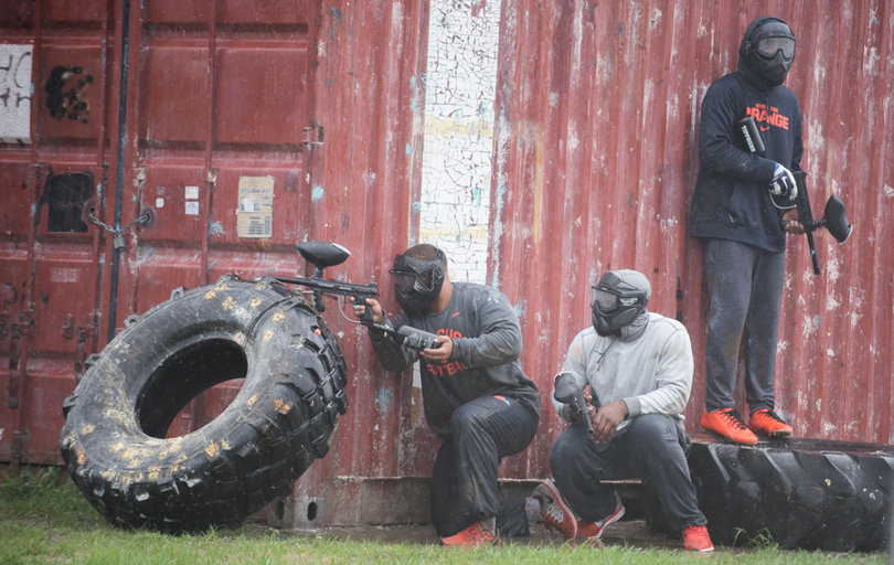 Gallery: Syracuse football plays paintball, runs youth clinic at Fort Drum