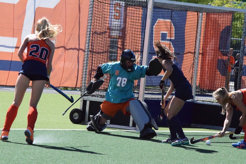 Regan Spencer&#8217;s movement in goal helps SU to shutout win over Penn