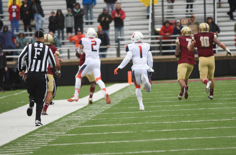 Eric Dungey on sideline scuffle: &#8216;Some guy’s standing over me talking smack and I just try to get him off me&#8217;