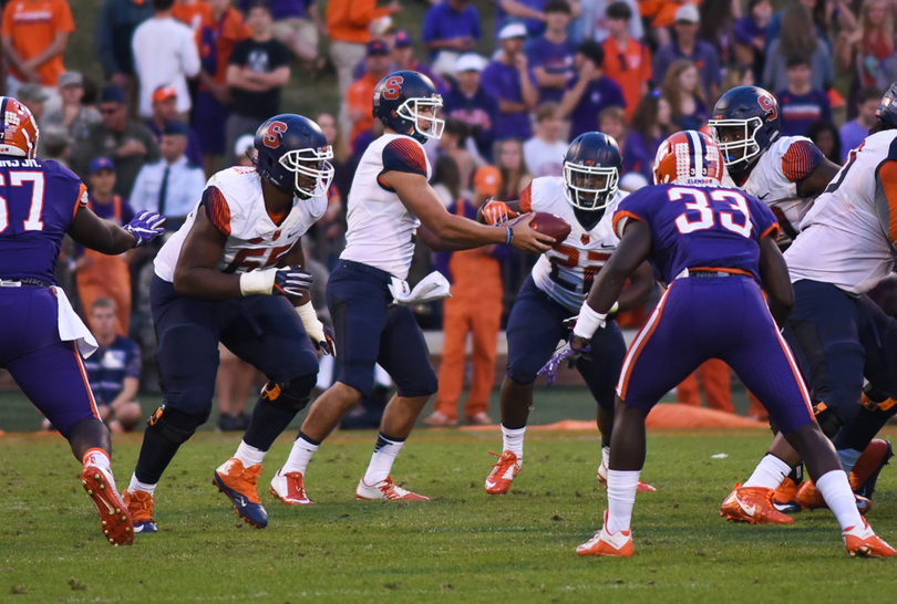 Syracuse football backup quarterback Austin Wilson struggles in relief of Eric Dungey in 54-0 loss to No. 3 Clemson