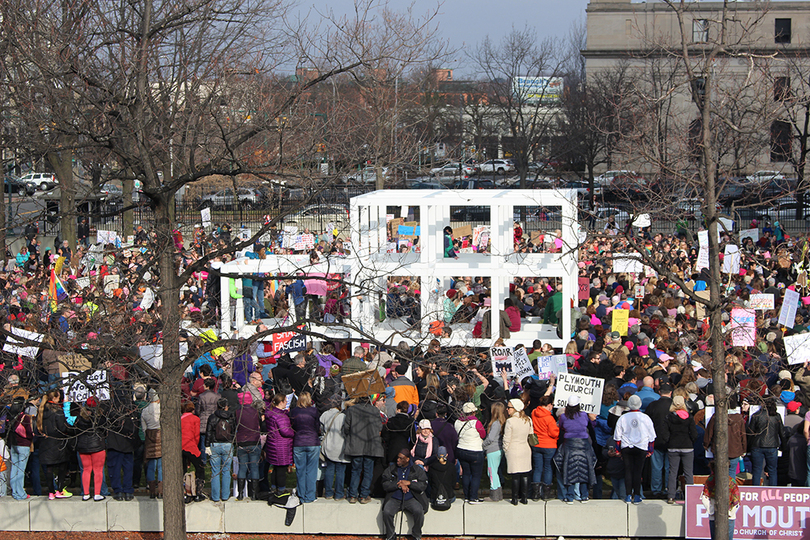 Protesters pack downtown Syracuse in march against Donald Trump