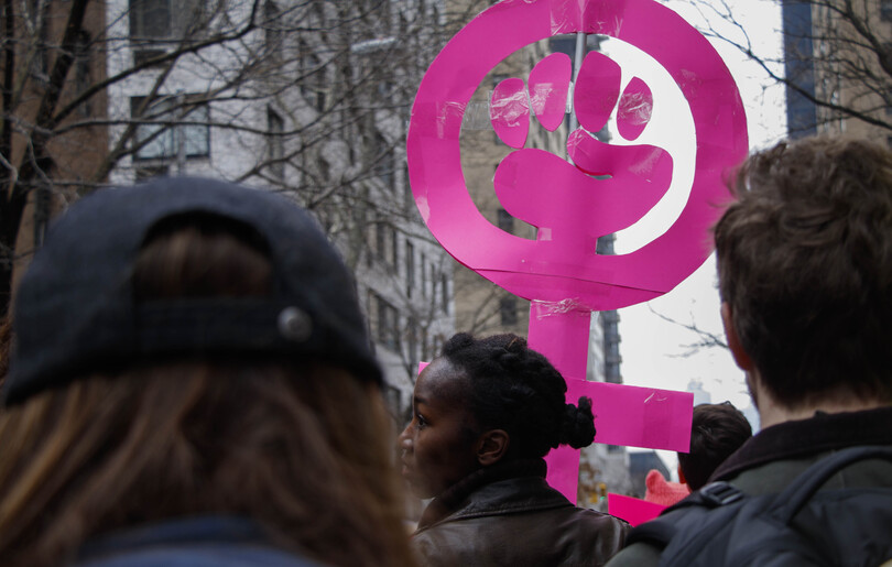 Thousands of protesters gather in New York City in peaceful Women&#8217;s March