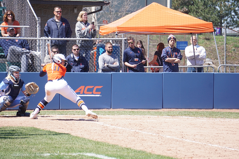 Sydney O&#8217;Hara barely misses the cycle in 11-10, extra-innings loss to North Carolina