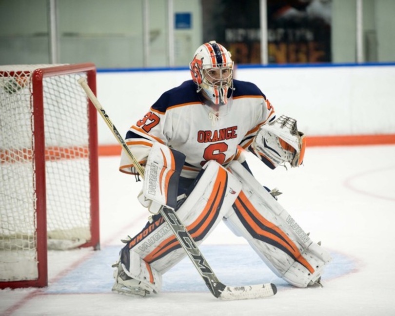 Mike Cuozzo shines in first year as primary goaltender for SU