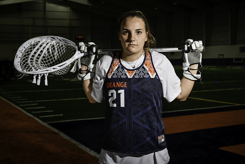 SETTLING IN: Asa Goldstock, mentored by an all-time SU great, fights to figure out how to shine in her new home