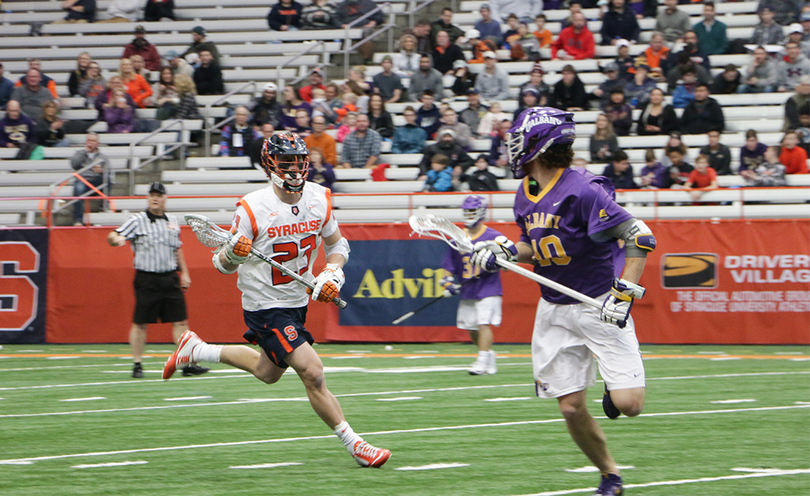 Syracuse freshman Tucker Dordevic thrown ‘to the wolves’ as first-line midfielder