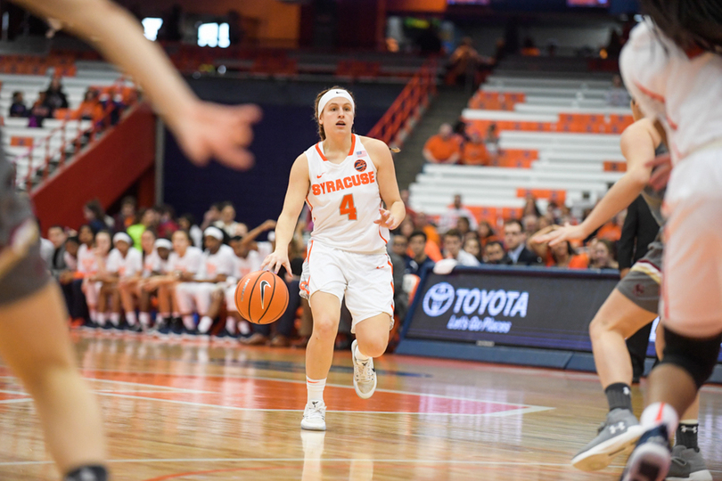 Tiana Mangakahia breaks ACC single-season assist record as Syracuse beats Boston College, 69-63