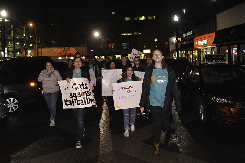 Take Back the Night draws dozens to rally against sexual and domestic violence