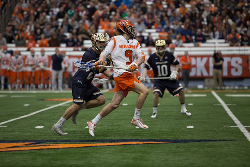 No. 10 SU reaches objective of double-digit goals, beats No. 7 Notre Dame, 10-6