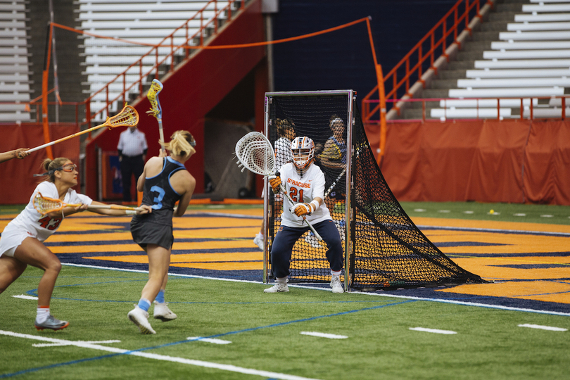 In an improved year, SU goalkeeper Asa Goldstock is playing more steady