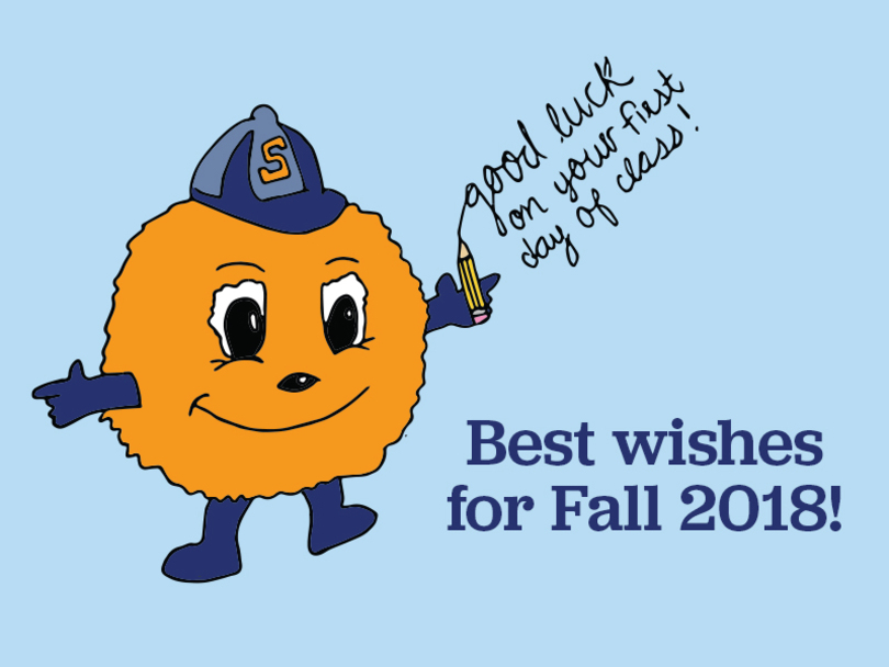 Best wishes for fall 2018