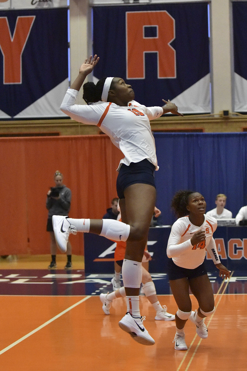 Santita Ebangwese abandoned a once promising basketball career to play Division I volleyball