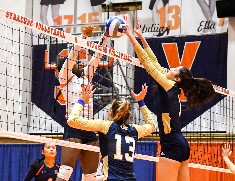 Syracuse&#8217;s 11-2 second-set run keys straight-set victory over Georgia Tech