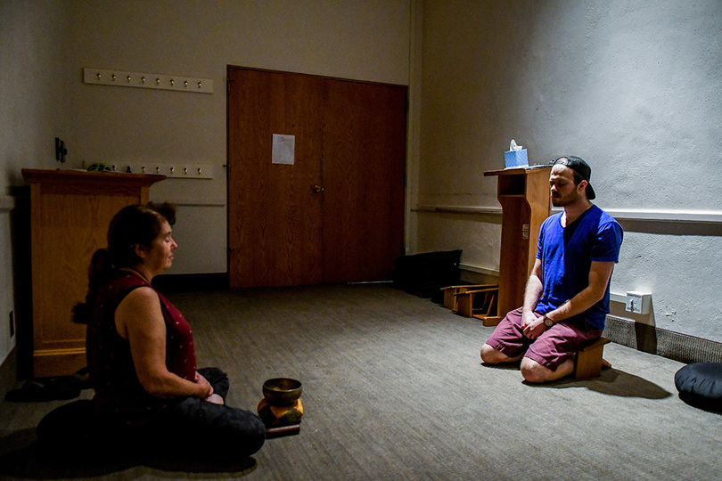 Meditation sessions on campus provide opportunities for self-discovery