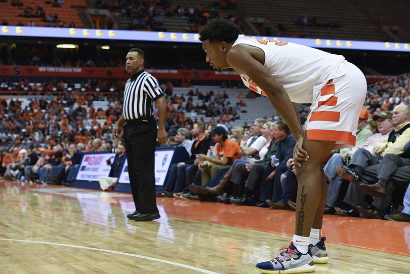 Elijah Hughes’ shot blocking part of ‘momentum plays’ he adds to Syracuse