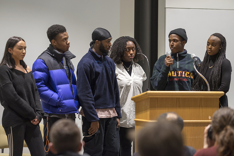 Students voice concerns over Ackerman Avenue assault at Monday forum