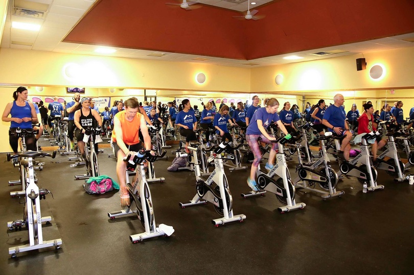 Local spin class event benefits childhood cancer research