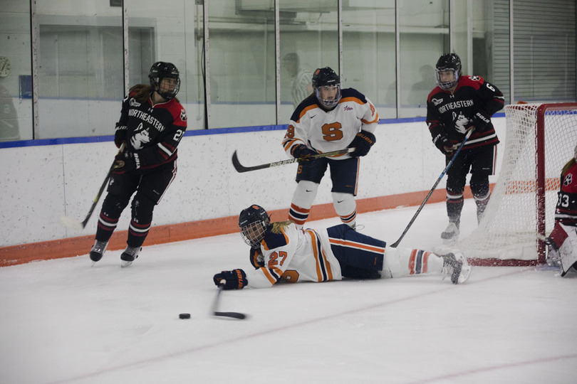 Syracuse commits 8 penalties, loses 2-1 in waning seconds to Northeastern